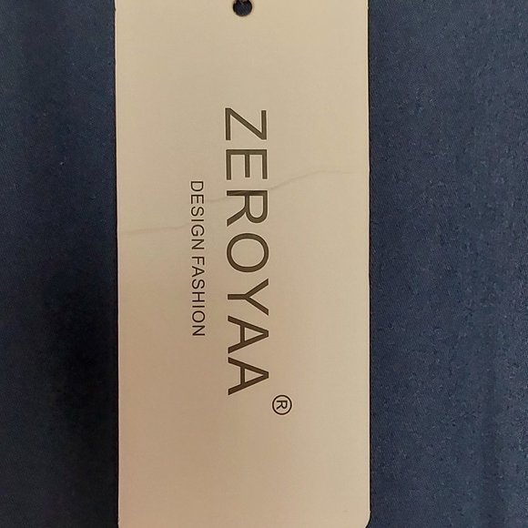 ZEROYAA Men's Hipster Solid Slim Fit Long Sleeve Mandarin Collar Dress Shirt - Picture 5 of 5